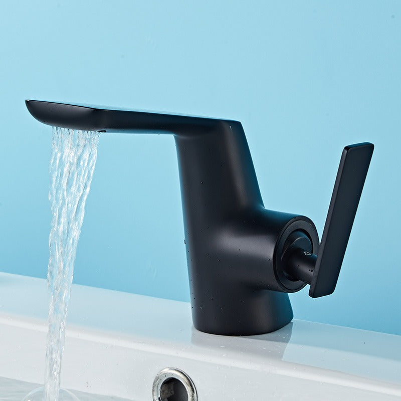 All copper bathroom hot and cold faucets creative washbasin under the sink - Korvel
