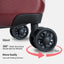 Expandable 3-Piece Luggage Set with Spinner Wheels - Red