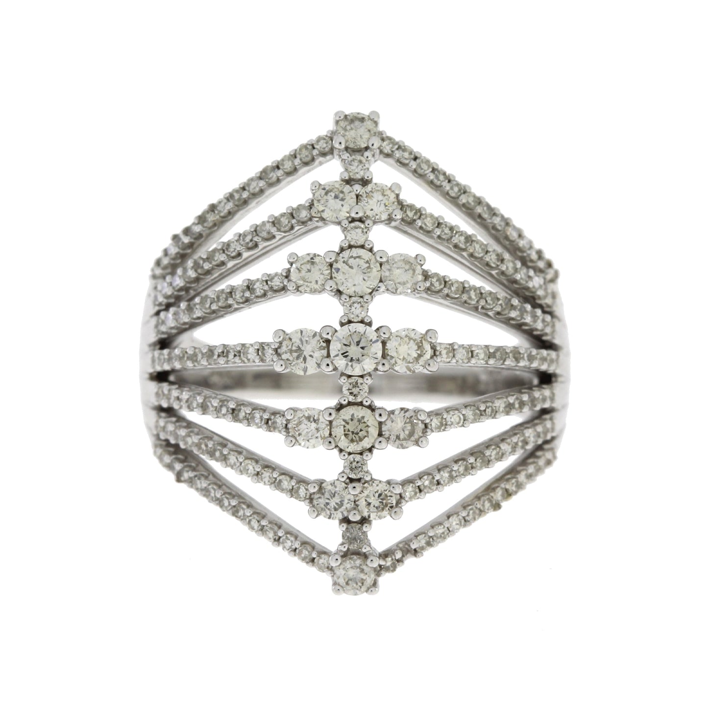 Natural 1.00ct Diamond Engagement Ring in 14KT White Gold