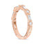 14K Rose Gold Diamond Bridal Band - 3/8 Cttw, Size 6.75