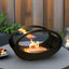 Alcohol fireplace real fire cruise ship oval glass tabletop fireplace metal storm heating wall - Korvel