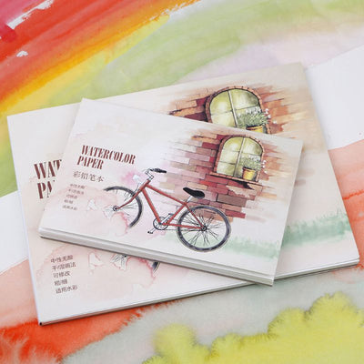 New 12 Sheet A5/A6 Watercolor Sketchbook Paper for Drawing Painting Color Pencil Book School Art Supplies High Quality - Korvel
