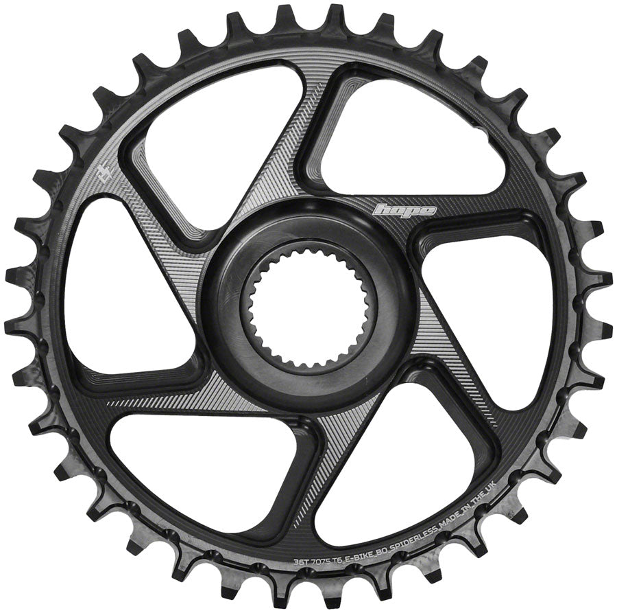 Hope Spiderless Chainring - 36T R22 for Bosch eBike Motors - Black