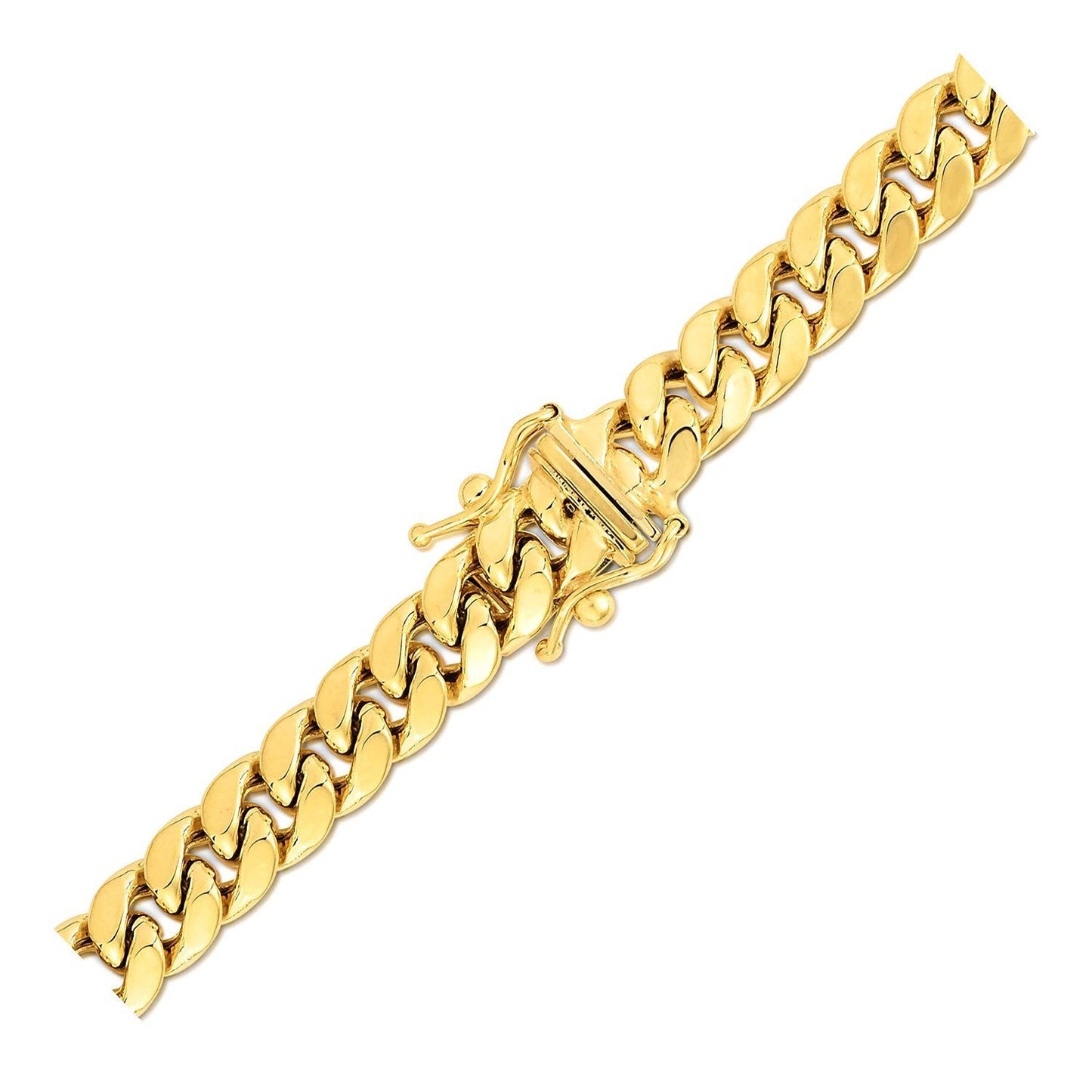 10k Yellow Gold Semi Solid Miami Cuban Chain - 6.65mm