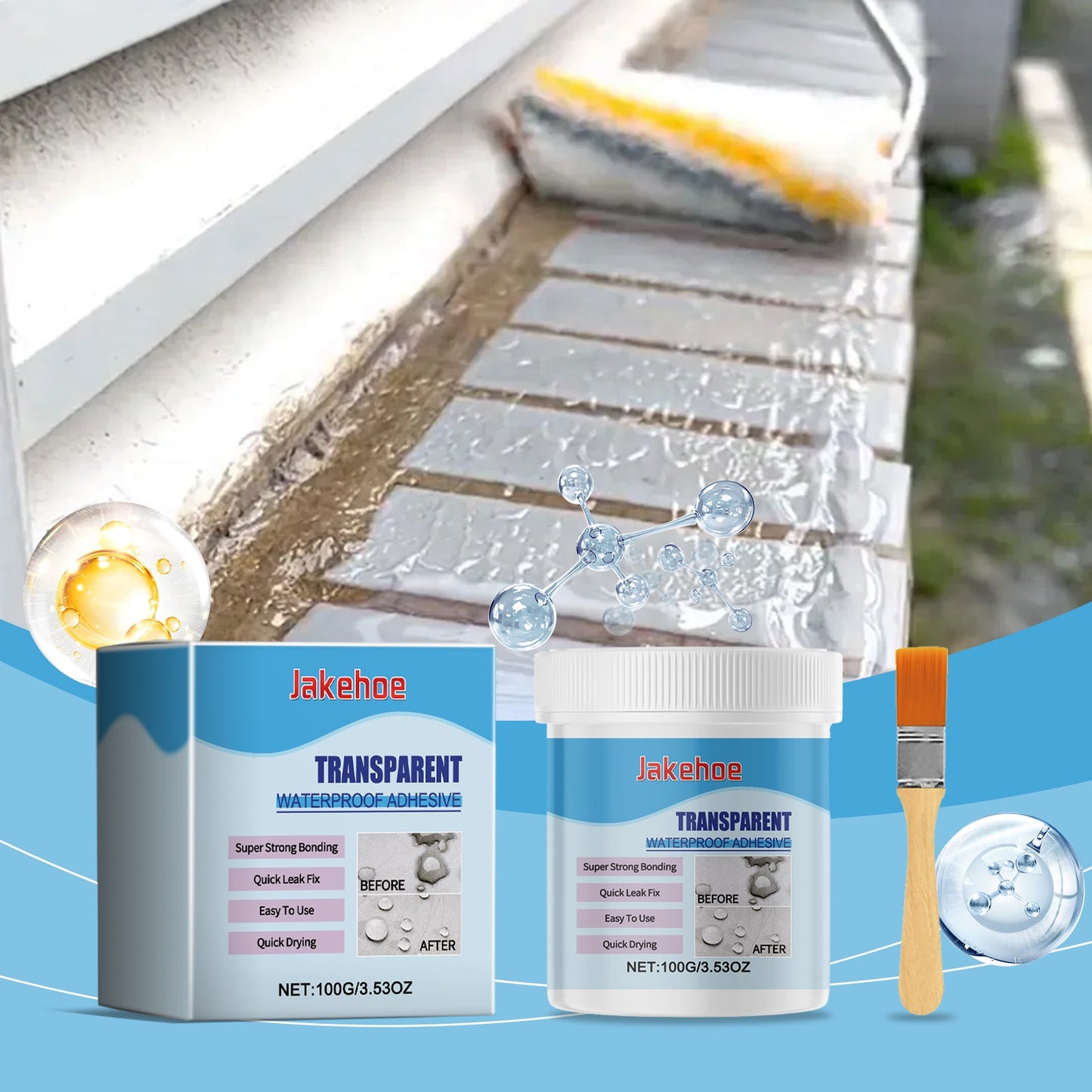 Waterproof Adhesive Transparent Paint Glue For Invisible Sealing Of Exterior Roofs Of Home Waterproof Construction Site - Korvel