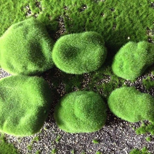 Mossy Stone Artificial Green Stone Arrangement