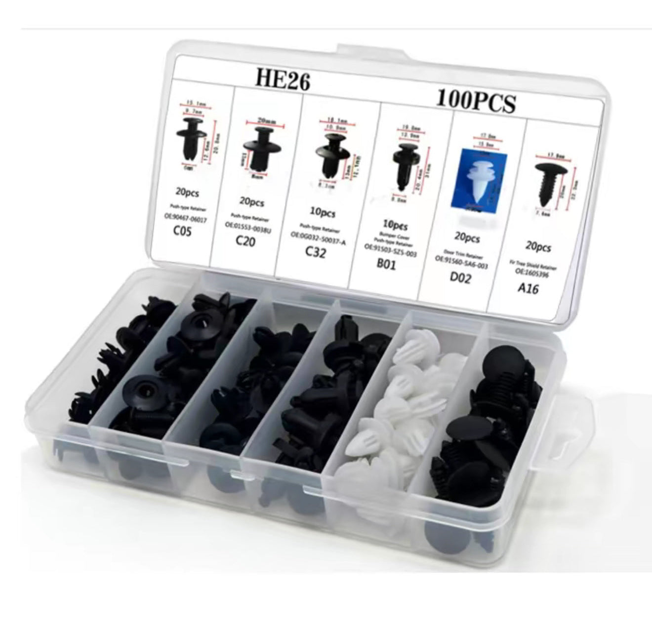SnapClip Auto Set - 100-Piece Fastening Solution
