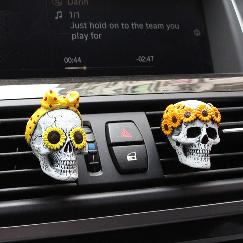Ghost Head Set Aromatherapy Resin Plugin Car Aromatherapy Decoration - Korvel
