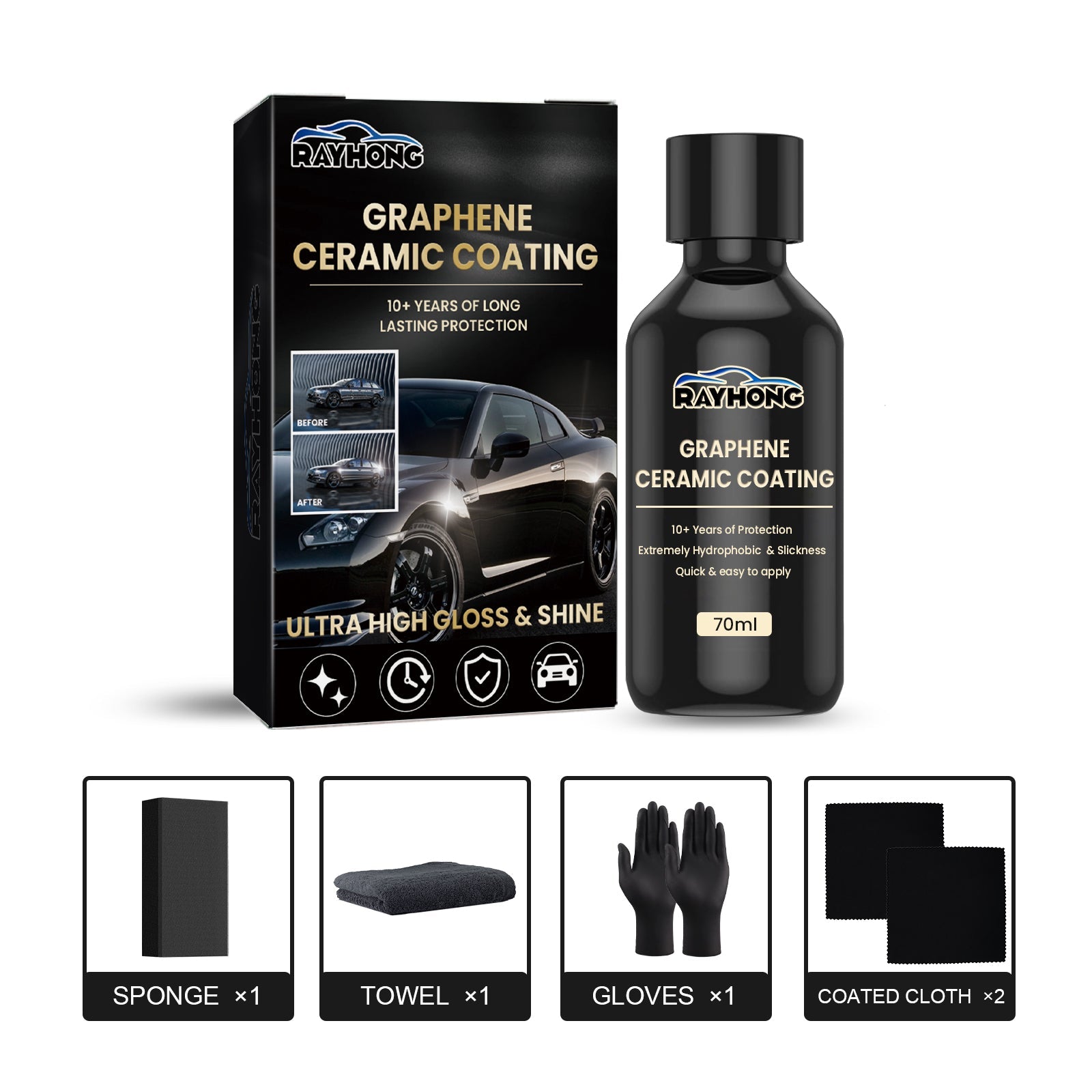 Graphene Ceramic Coating, Super Water Plating Crystal Coating Waterproof Coating Sealing Glaze Maintenance Car Paint - Korvel