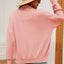 Solid Color Zipper Long Sleeve Pullover Sweatshirt for Women