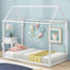 Metal House Shape Platform Bed - Twin