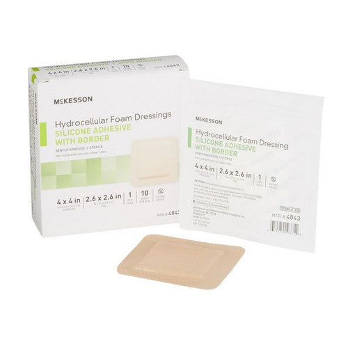 Venda de Espuma McKesson 4" x 4" con Adhesivo de Gel de Silicona