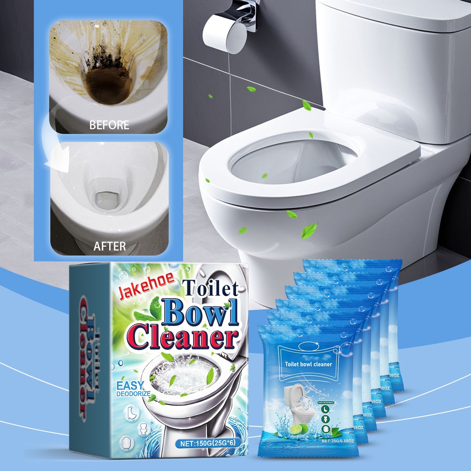 Foam Toilet Cleaning Powder, Household Toilet Decontamination Toilet Cleaner Stubborn Stains And Scale Cleaning Powder - Korvel