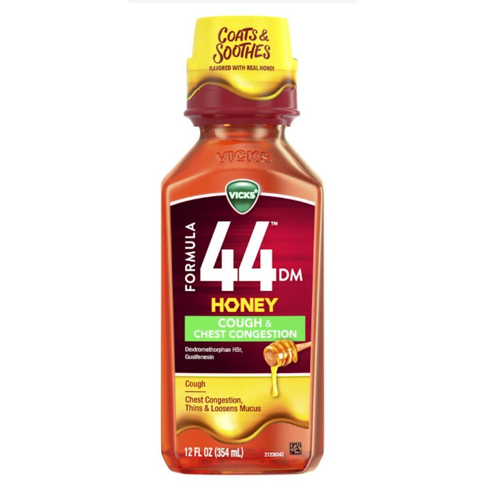 Vicks Formula 44 DM Honey Cough & Chest Congestion Relief