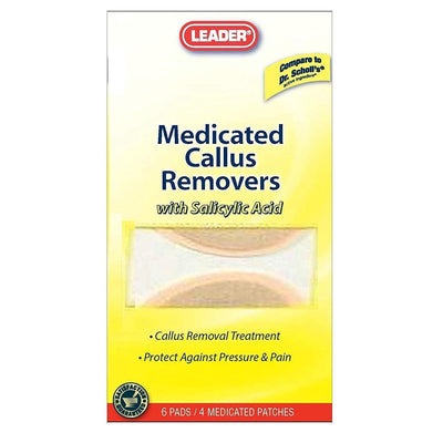 Leader Callus Removers Medicated Patches - 4 Ct Plus 6 Protective Pads