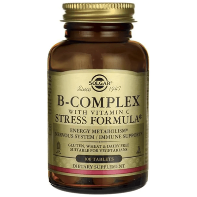 Solgar B-Complex con Vitamina C - 100 Tabletas