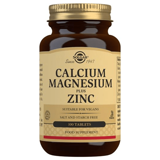 Solgar Calcium Magnesium Plus Zinc - 100 Tablets
