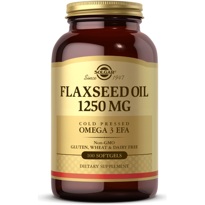 Solgar Flaxseed Oil 1250mg - 100 Softgels