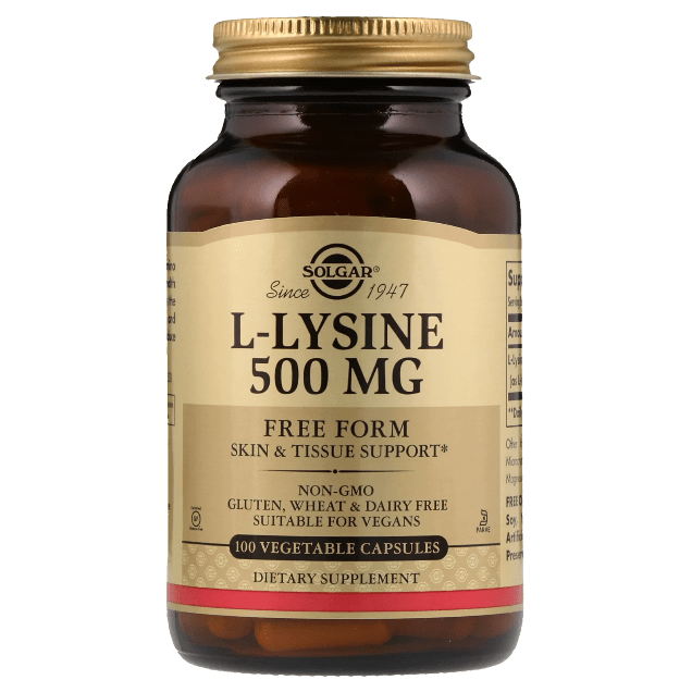 Solgar L-Lysine 500 mg - 100 Vegetable Capsules
