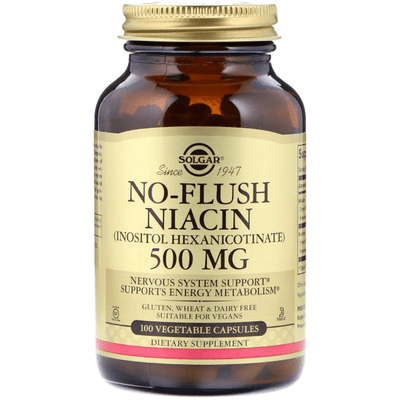Solgar Niacine sans flush 500 mg - 100 capsules végétariennes