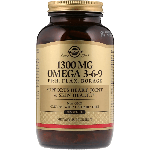 Solgar Omega 3-6-9 Softgels - 1300 mg, 120 Contenido