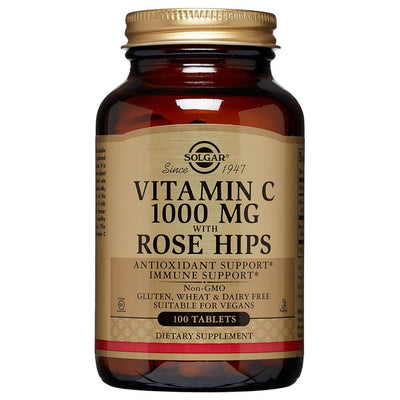 Solgar Vitamine C 1000mg avec Églantier - 100 Comprimés