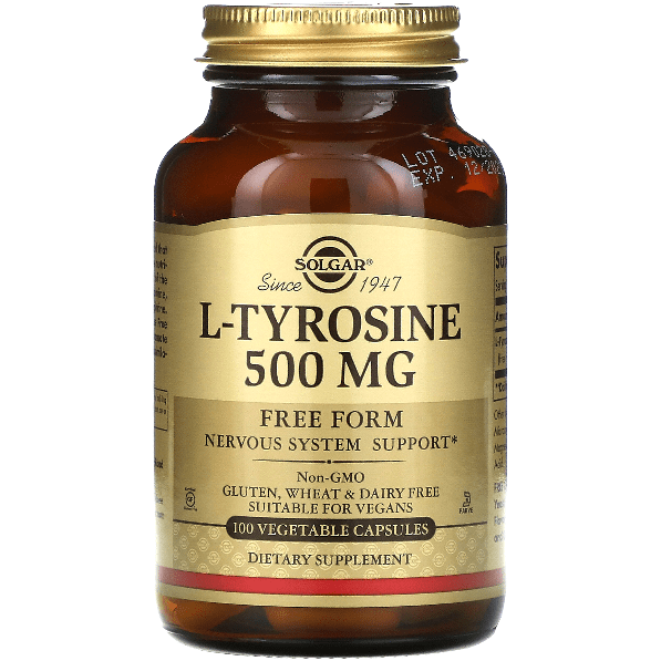 Solgar L-Tyrosine 500mg - 100 Vegetable Capsules