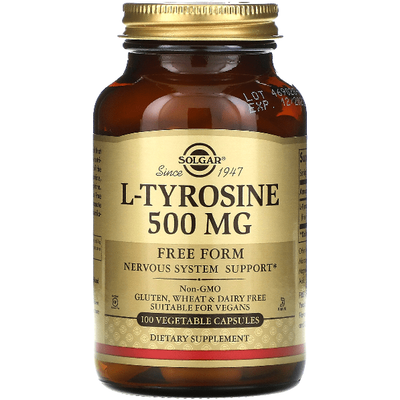 Solgar L-Tyrosine 500mg - 100 Vegetable Capsules