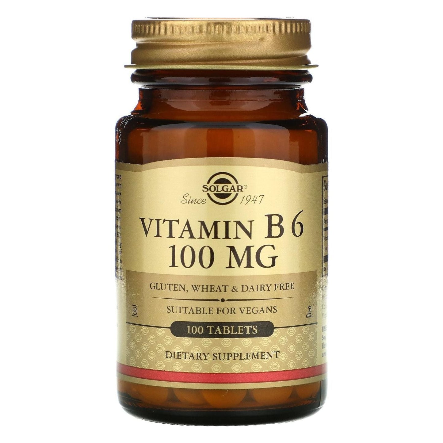 Solgar Vitamina B6 100mg - 100 Tabletas Premium
