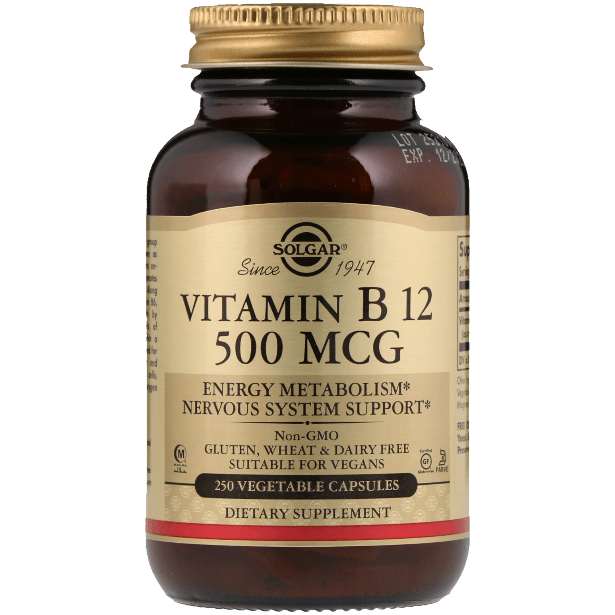 Solgar Vitamine B12 500 mcg - 250 Capsules Végétales