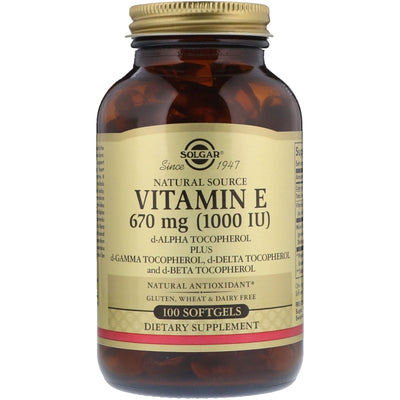Solgar Vitamina E 670 mg (1000 UI) - 60 Cápsulas Blandas
