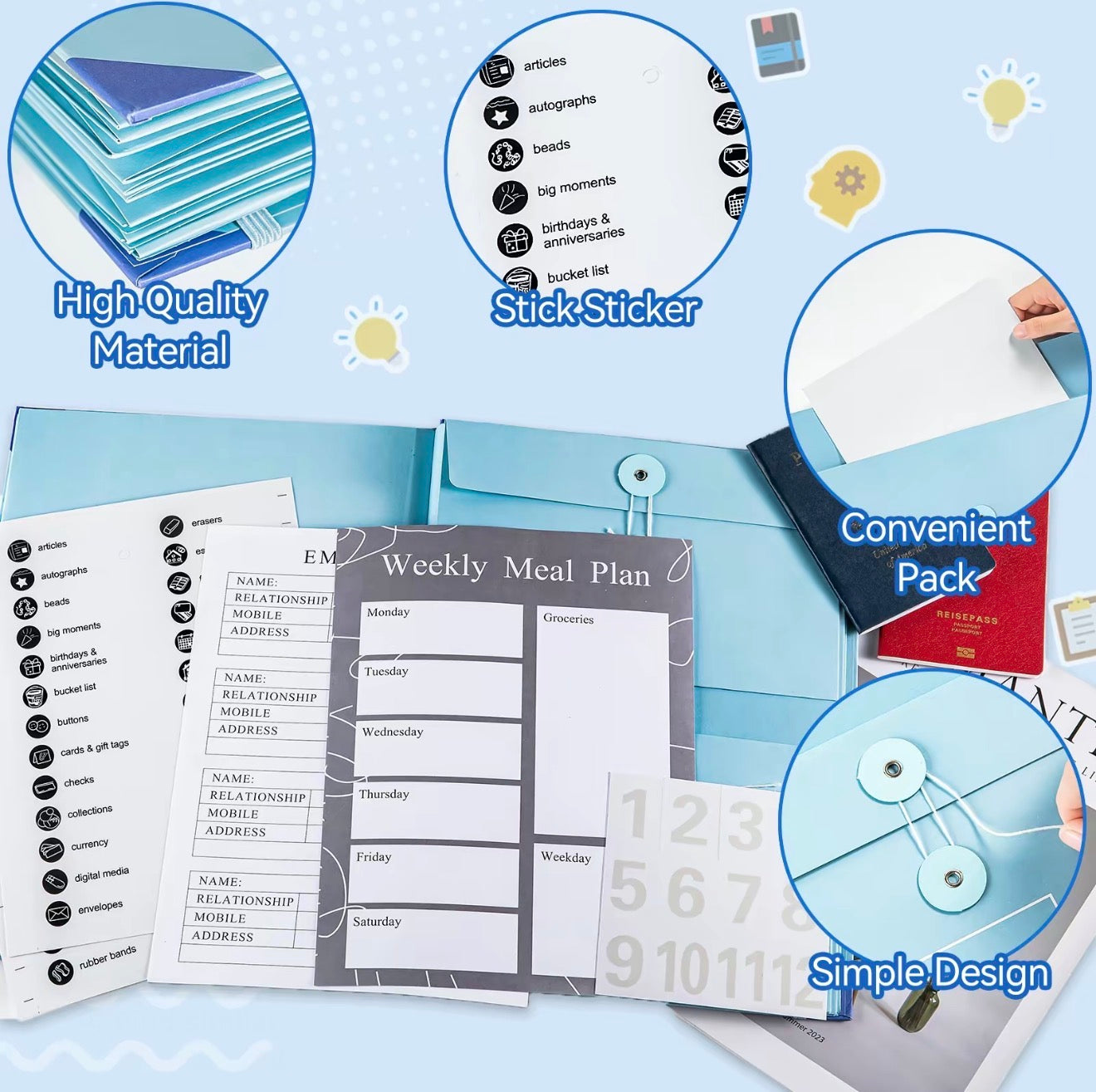 SecureFile Accordion Organizer - Korvel