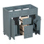 36 "No sink, with 2 drawers and soft closing door, independent makeup rack, bathroom cabinet, blue (excluding sink) - Korvel