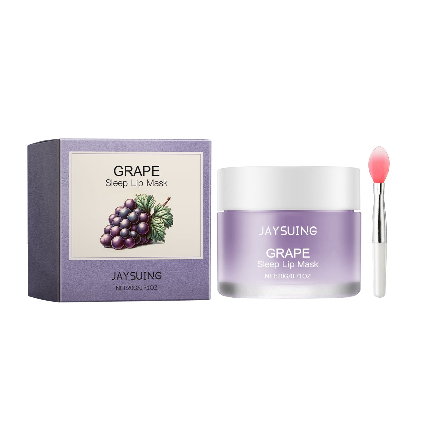 Grape Sleep Lip Mask, Gentle Nourishing Lip Color Bright Moisturizing Lip Skin Moisturizing Lip Mask - Korvel