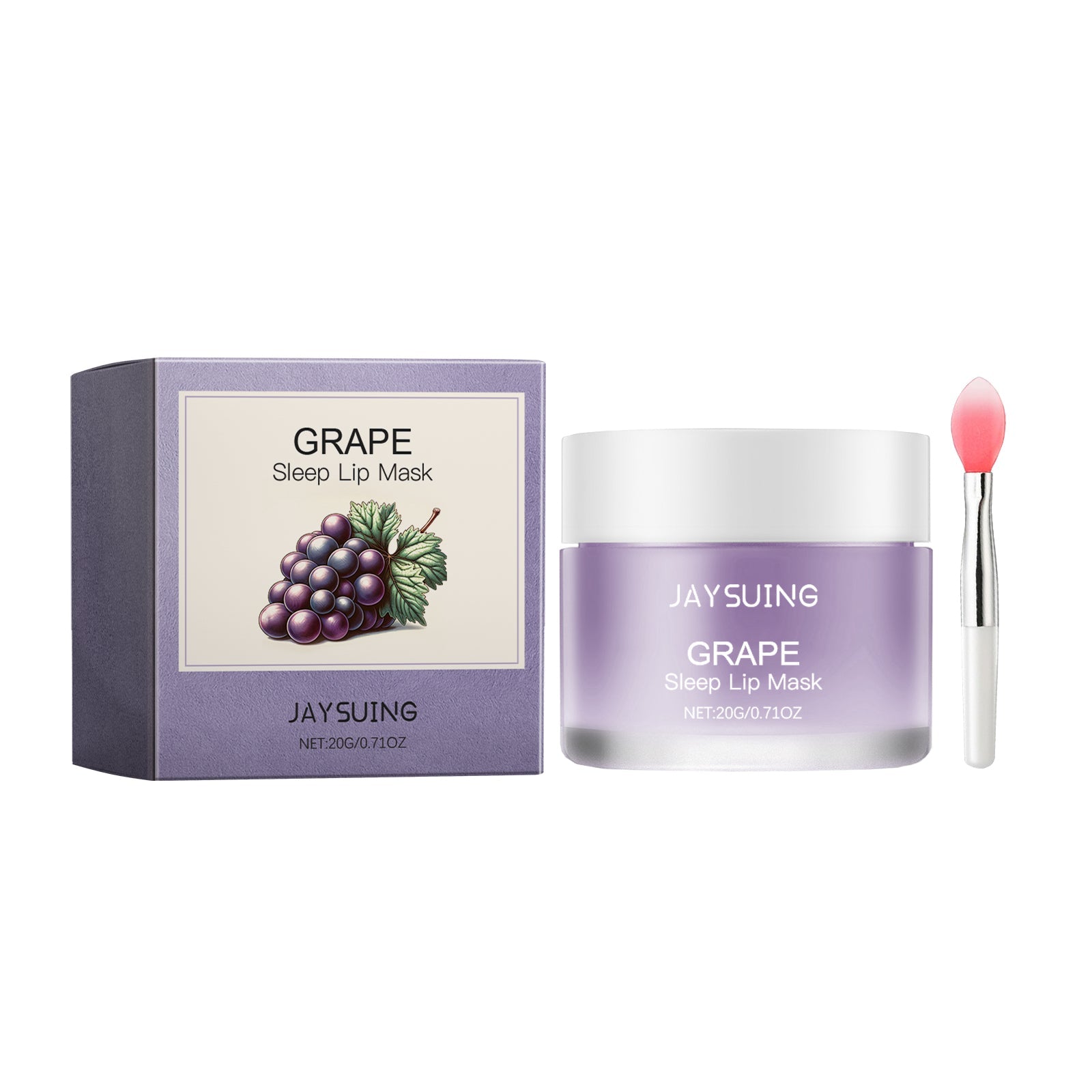 Grape Sleep Lip Mask, Gentle Nourishing Lip Color Bright Moisturizing Lip Skin Moisturizing Lip Mask - Korvel