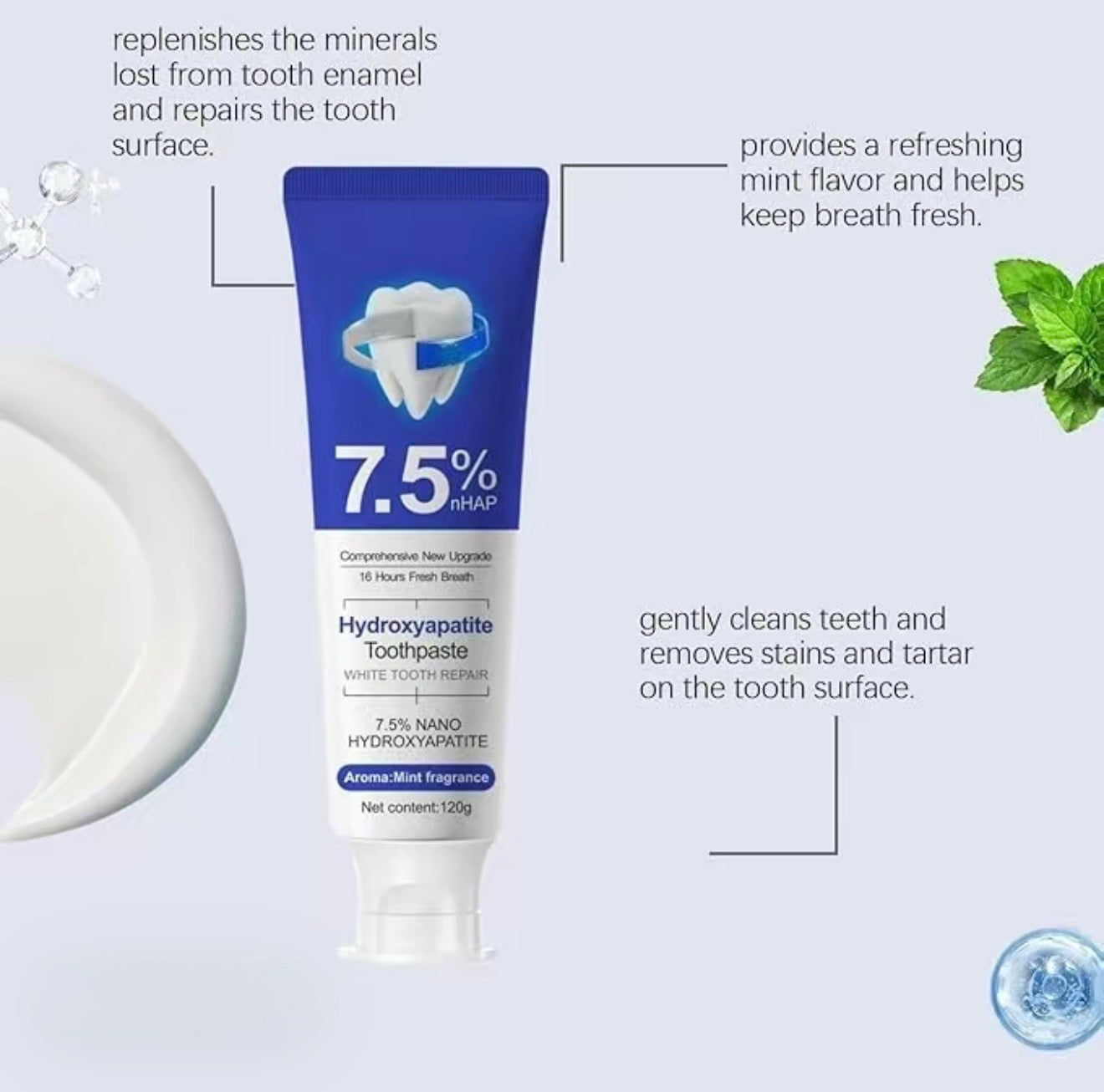 Pasta de Dientes NanoSmile Repair - Cuidado del Esmalte Sin Flúor