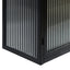 27.56"Glass Doors Modern Two-door Wall Cabinet with Featuring Three-tier Black - Korvel