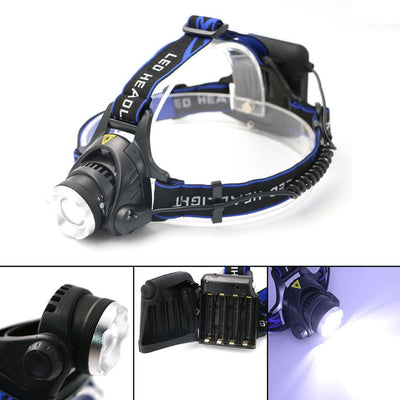 Zoomable Headlight XML T6 2000 Lumens 3 Modes LED  Zoom Focus Waterproof Use AA - Korvel