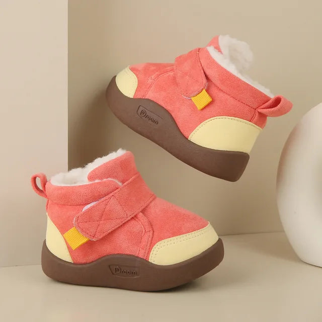 Winter Baby Girl Shoes Toddler Snow Boots Infant Plush Warm Kids Ankle Boots Boys Cotton Shoes - Korvel