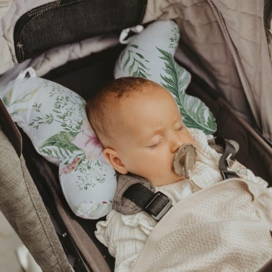 Multifunctional Baby stroller neck pillow butterfly shape strap connection baby out of shock pillow - Korvel