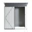 Abri de jardin en métal XWT016 - Gris et blanc 5x3x6ft