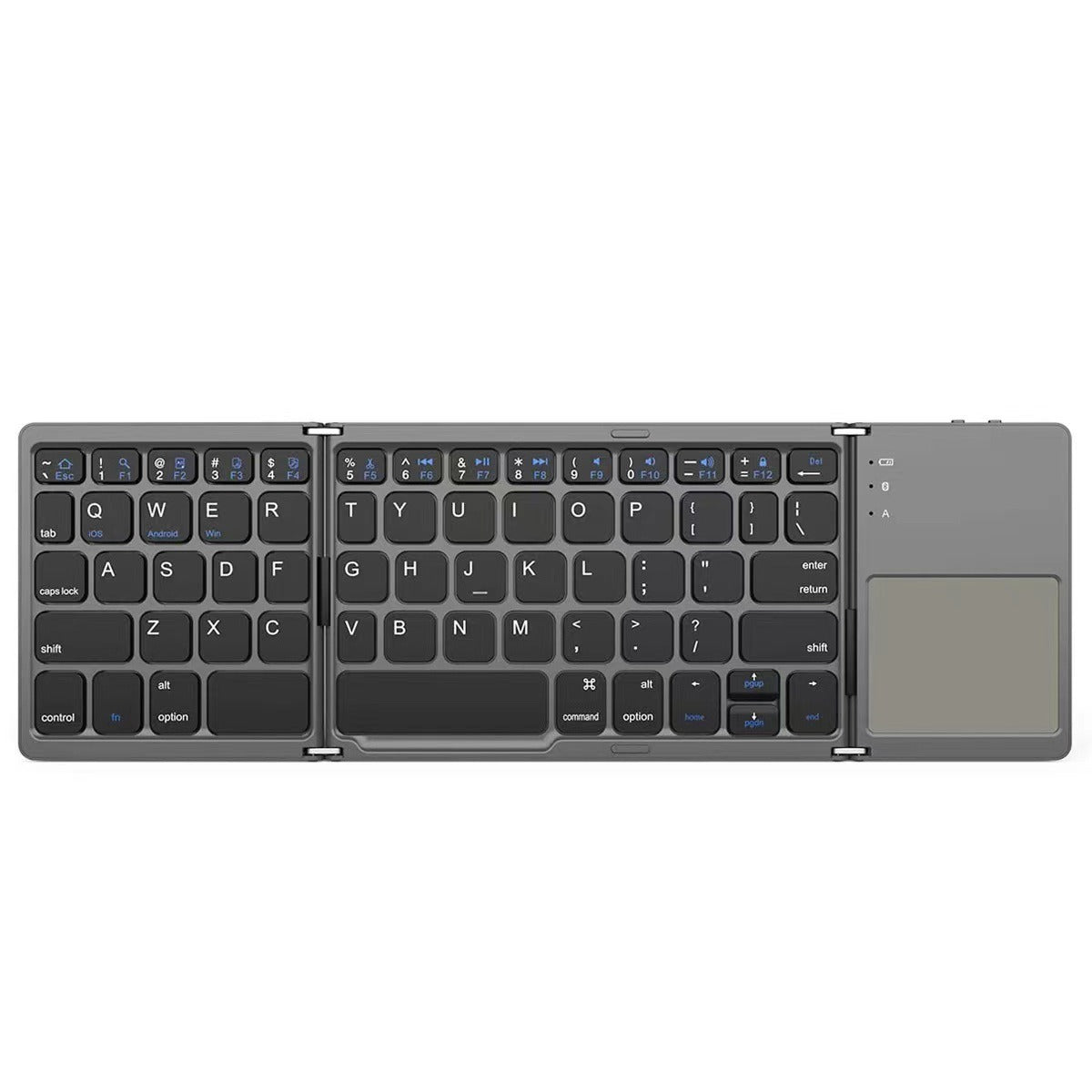 Mini wireless three-fold Bluetooth keyboard Bluetooth wireless folding with touch panel BO33 rechargeable keyboard - Korvel
