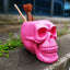 Soporte para bolígrafos con diseño de calavera negra