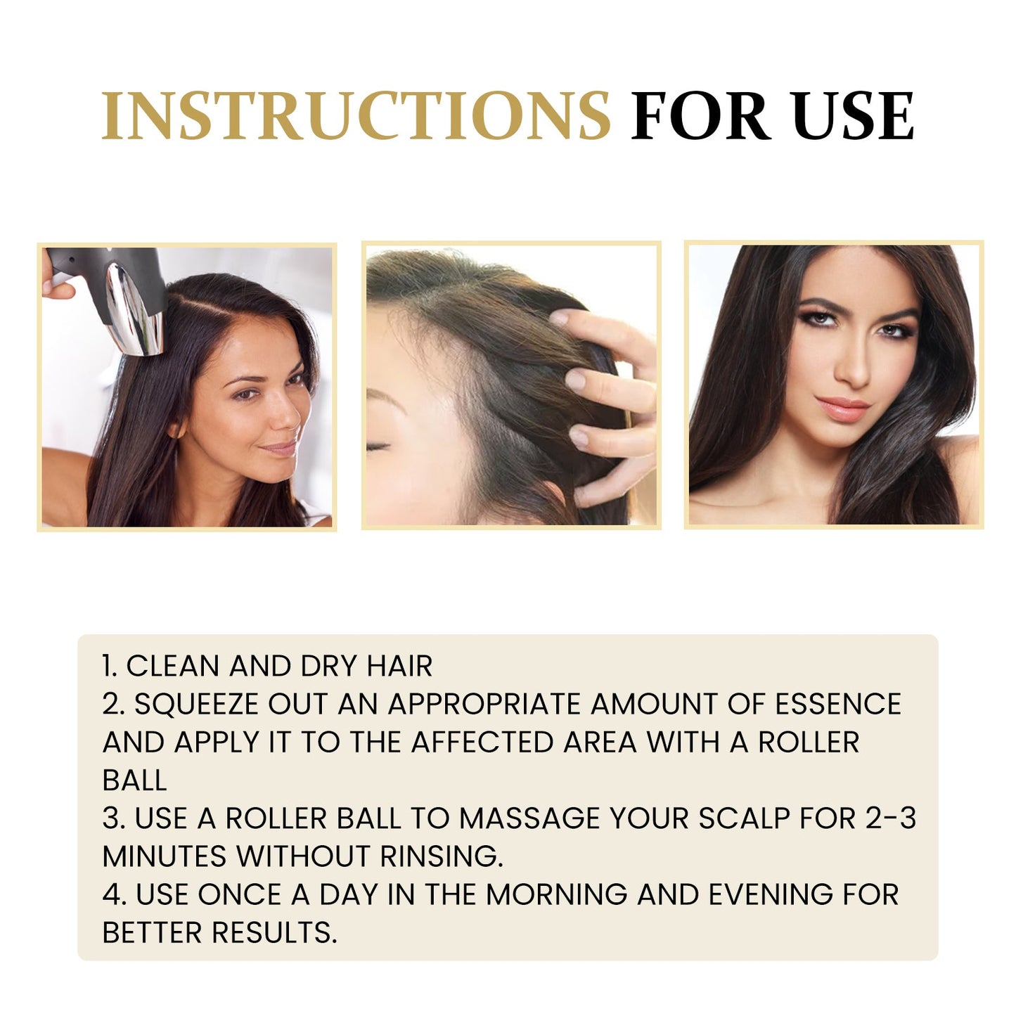 Ginseng Massage Essence, Moisturizes Scalp Strengthens Hair Prevents Loss Hair Care Essence - Korvel