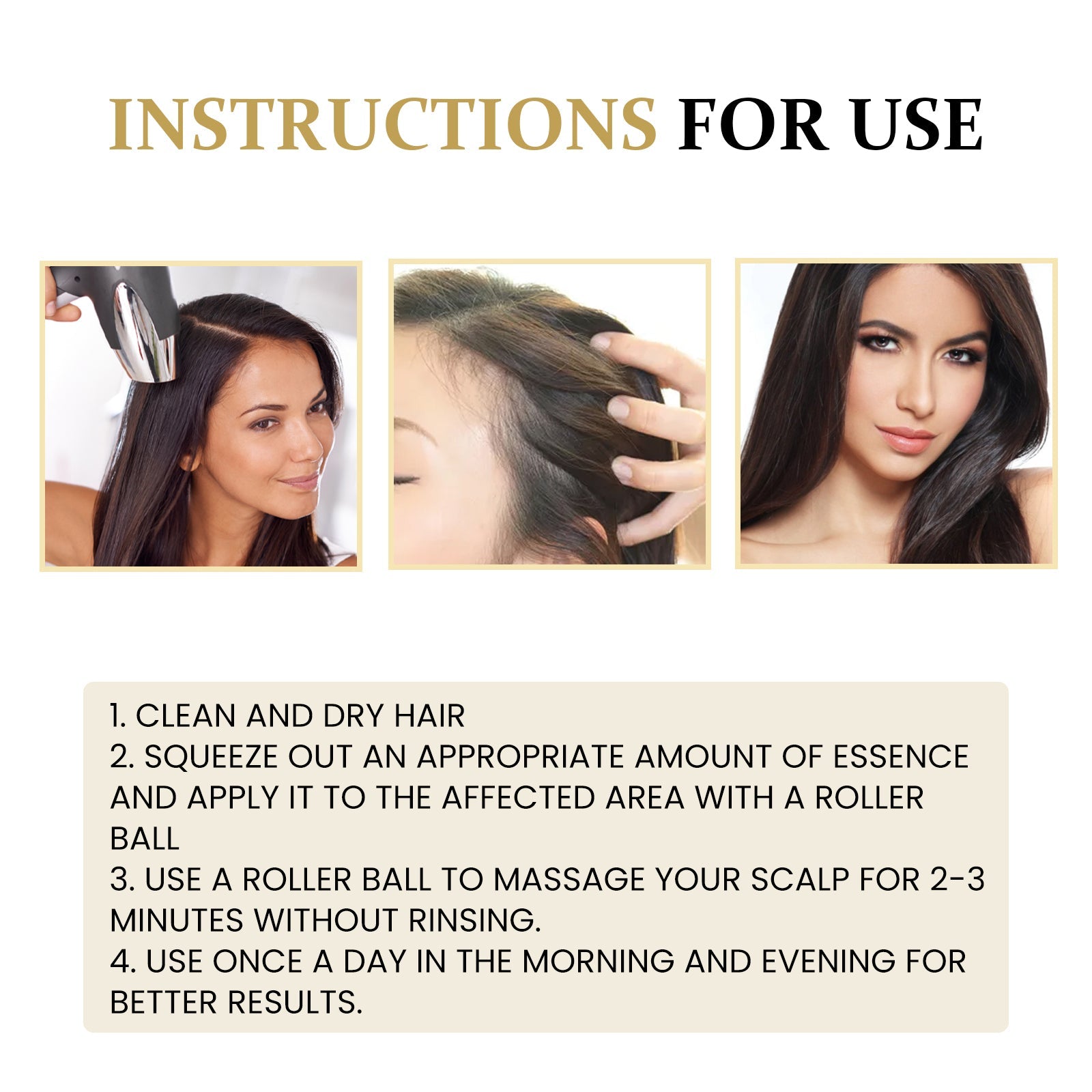 Ginseng Massage Essence, Moisturizes Scalp Strengthens Hair Prevents Loss Hair Care Essence - Korvel