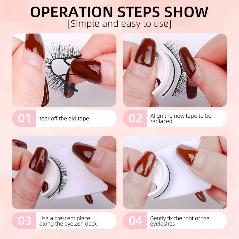 Self-Adhesive False Eyelashes - Natural Look, Three Pairs