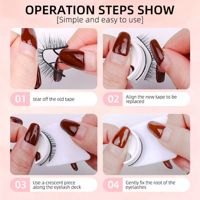 Self-Adhesive False Eyelashes - Natural Look, Three Pairs