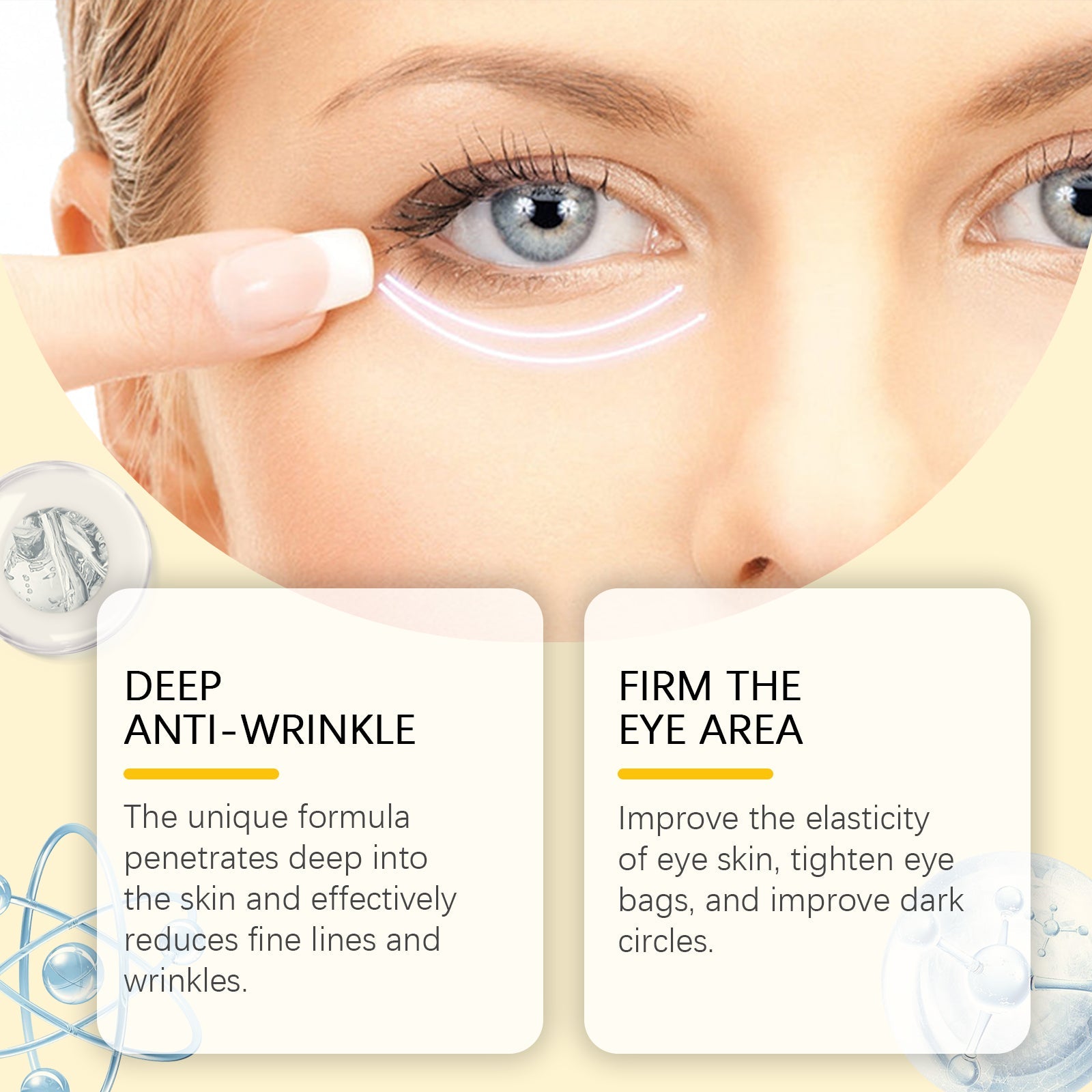 Firming Eye Cream Reduces Fine Lines, Moisturizes, Hydrates And Improves Eye Skin - Korvel