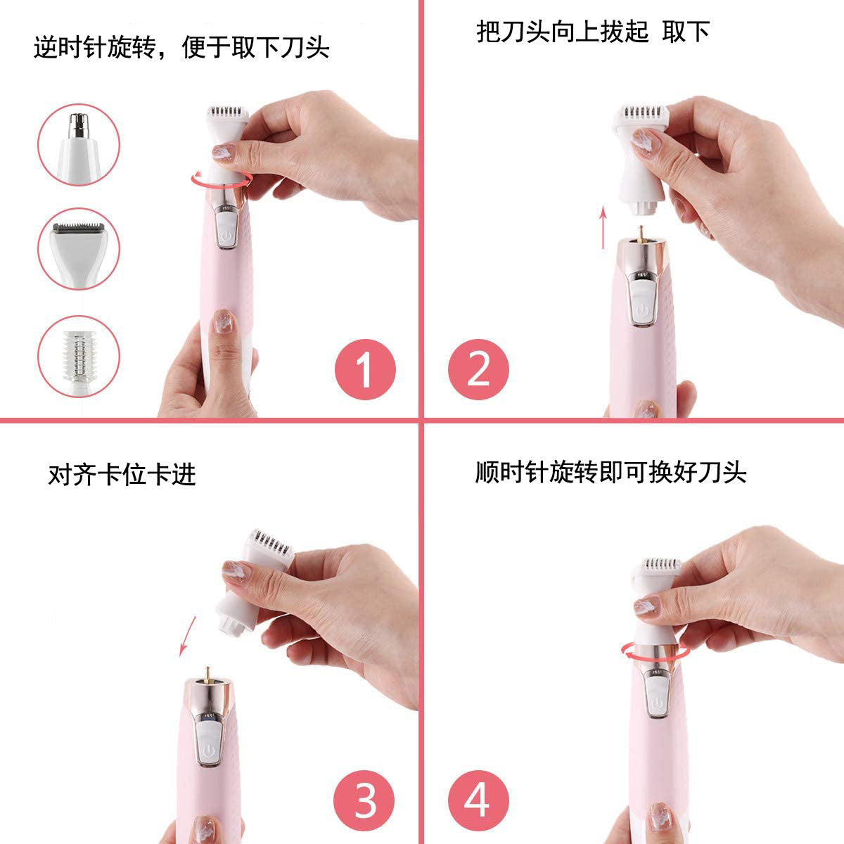 5-in-1 Electric Lady Shaver & Trimmer Set
