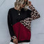 Leopard Contrast Long Sleeve Sweatshirt - Korvel